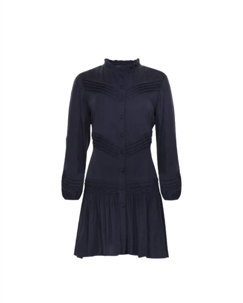 Front of a size L Grace Dress in Navy in Navy by Anna Cate. | dia_product_style_image_id:335833